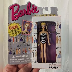 Vintage Barbie movable keychain New in box